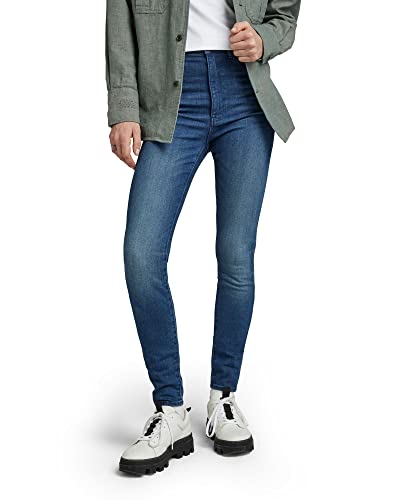 G-STAR RAW Damen Kafey Ultra High Skinny Jeans, Blau (faded neptune blue D15578-6550-C571), 28W / 34L von G-STAR RAW