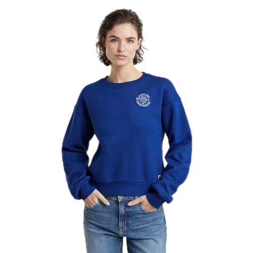 G-Star Damen Circle Graphic Loose Sweatshirt, Blau (Racing Blue D25044-D427-888), XL von G-STAR RAW