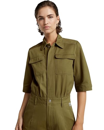 G-STAR RAW Women's Jumpsuit Core jumpsuit ss wmn, Grün (smoke olive D24588-C962-B212), L von G-STAR