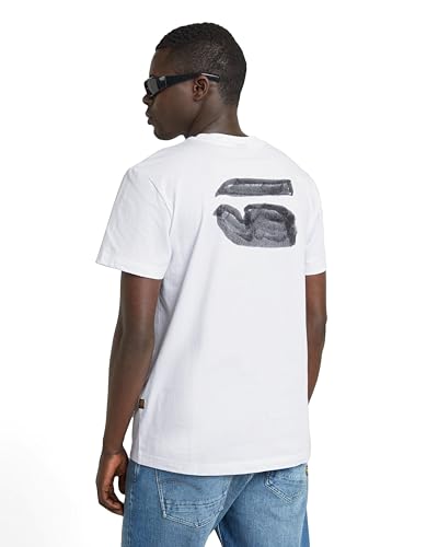 G-Star RAW Herren Burger Back Print T-Shirt, Weiß (White D25700-336-110), L EU von G-STAR RAW