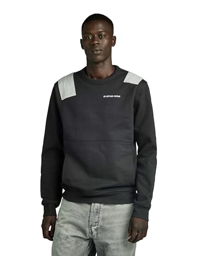 G-Star RAW Herren Flight Deck Sweatshirt, Schwarz (dk Black D24418-D557-6484), S von G-Star RAW