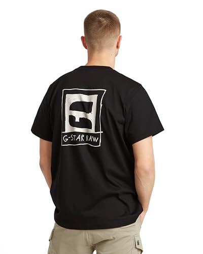 G-Star RAW Herren Handwriting Back Print Loose T-Shirt, Schwarz (Dk Black D25699-c336-6484),M von G-Star RAW