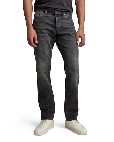 G-STAR Herren Mosa Straight Jeans, Schwarz (Worn in Black Moon D23692-B479-G108), 28W / 34L von G-STAR