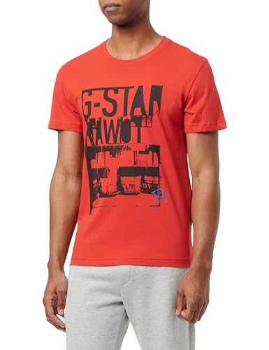 G-Star RAW Men's Underground gr r t T-Shirt, Rot (Bright Flame D25013-336-8142), L von G-STAR RAW