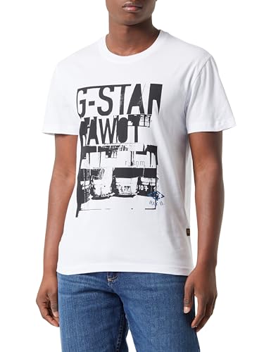 G-Star RAW Men's Underground gr r t T-Shirt, Weiß (White D25013-336-110), L von G-STAR RAW