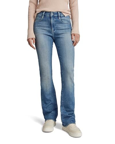 G-Star RAW Damen Noxer Bootcut Jeans, Blau (Antique Faded lago Blue D21437-D441-G354), 28W / 34L von G-Star RAW
