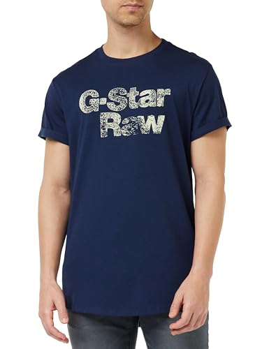 G-Star RAW Men's Painted gr lash r t T-Shirts, Blau (Sartho Blue D24667-336-6067), L von G-STAR RAW