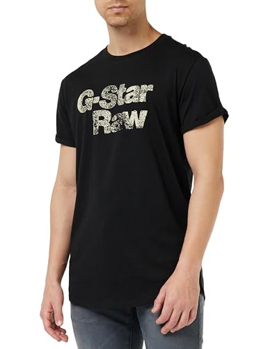 G-Star RAW Men's Painted gr lash r t T-Shirts, Schwarz (dk Black D24667-336-6484), L von G-STAR RAW