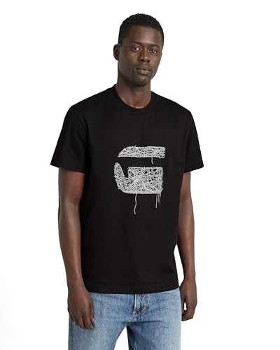 G-Star Herren Stitch Burger T-Shirt, Schwarz (dk Black D25674-C336-6484), S von G-Star RAW