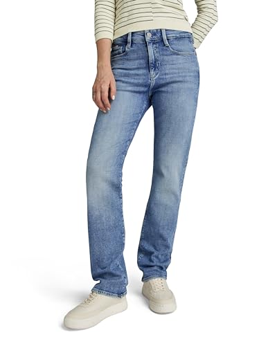 G-STAR RAW Damen Strace Straight Jeans, Blau (sun faded blue donau D23951-D441-G347), 29W / 32L von G-STAR RAW