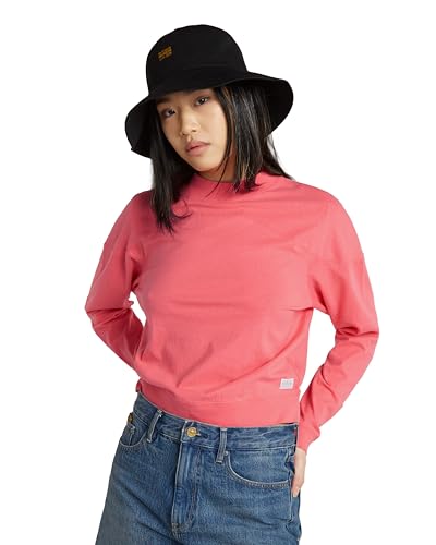 G-Star RAW Women's Tops Constructed Loose Mock t ls wmn, Rosa (Flamingo D24627-D601-2023), M von G-STAR RAW