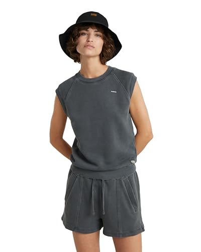 G-Star RAW Women's Sweats Distressed Raglan sl sw wmn, Schwarz (dk Black gd D24581-D575-B564), L von G-Star RAW