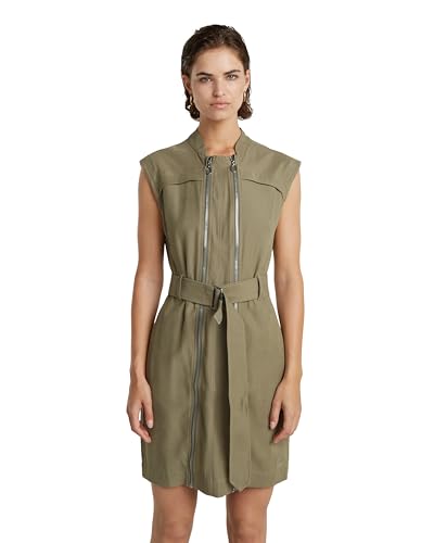 G-Star RAW Women's Dresses Multi Zip Dress Wmn, Braun (Coriander D24624-D522-G290), XXL von G-Star RAW