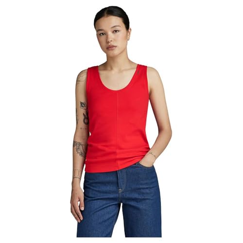 G-Star RAW Damen Front Seam Tank Top, Rot (dk Scarlet D24521-D275-2675), XS von G-STAR