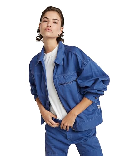 G-STAR RAW Women's Jackets Coach Bomber jacket wmn, Blau (faded blue papillon gd patched D24569-D300-G366), XS von G-STAR