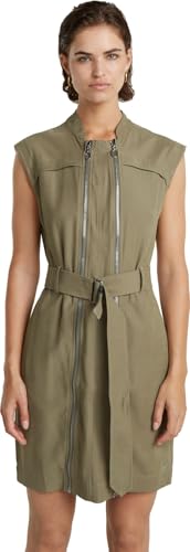G-Star RAW Women's Dresses Multi Zip Dress Wmn, Braun (Coriander D24624-D522-G290), XS von G-STAR RAW