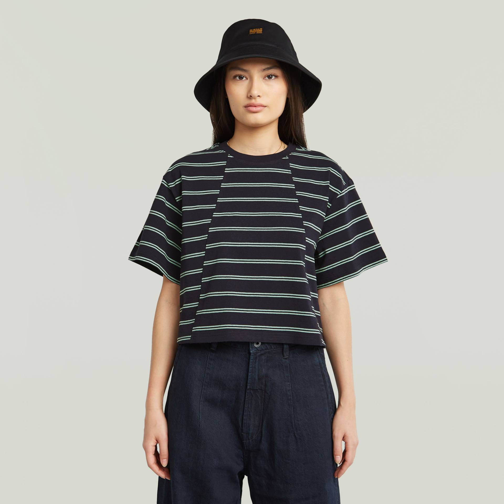 A Line Stripe Boxy T-Shirt von G-STAR
