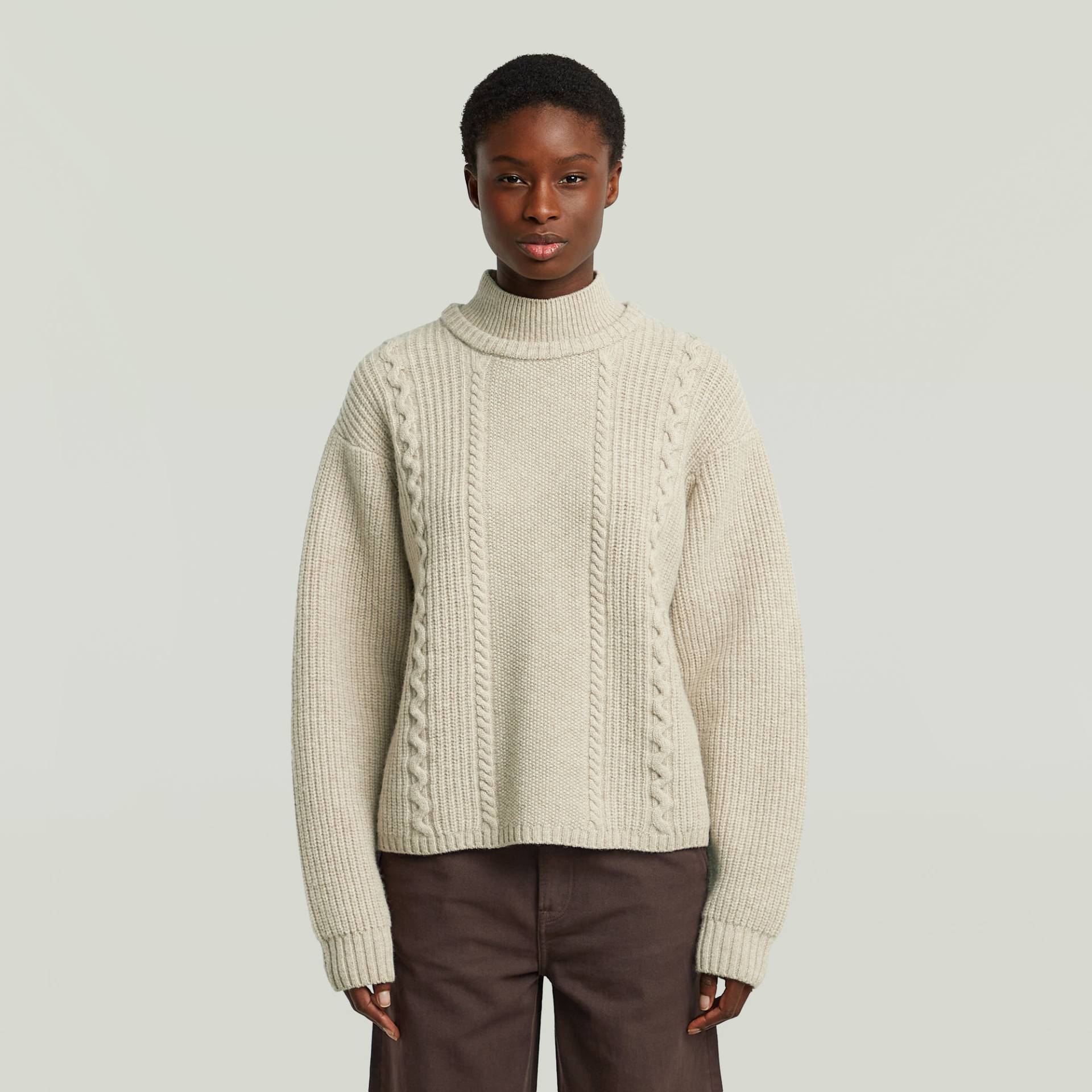 Cable Double Collar Knit von G-STAR