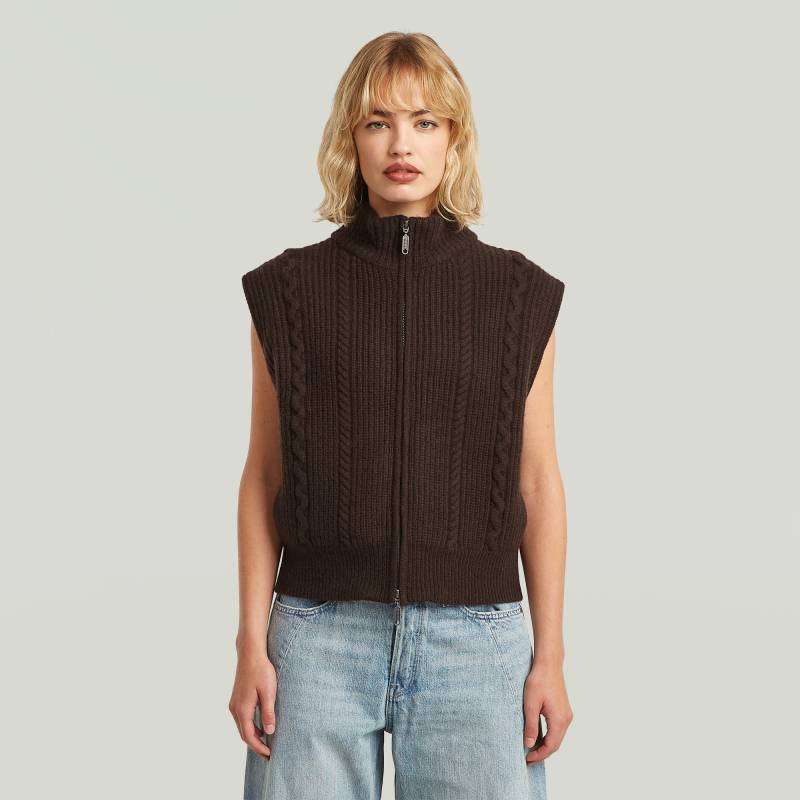 Cable Full Zip Vest Knit von G-STAR