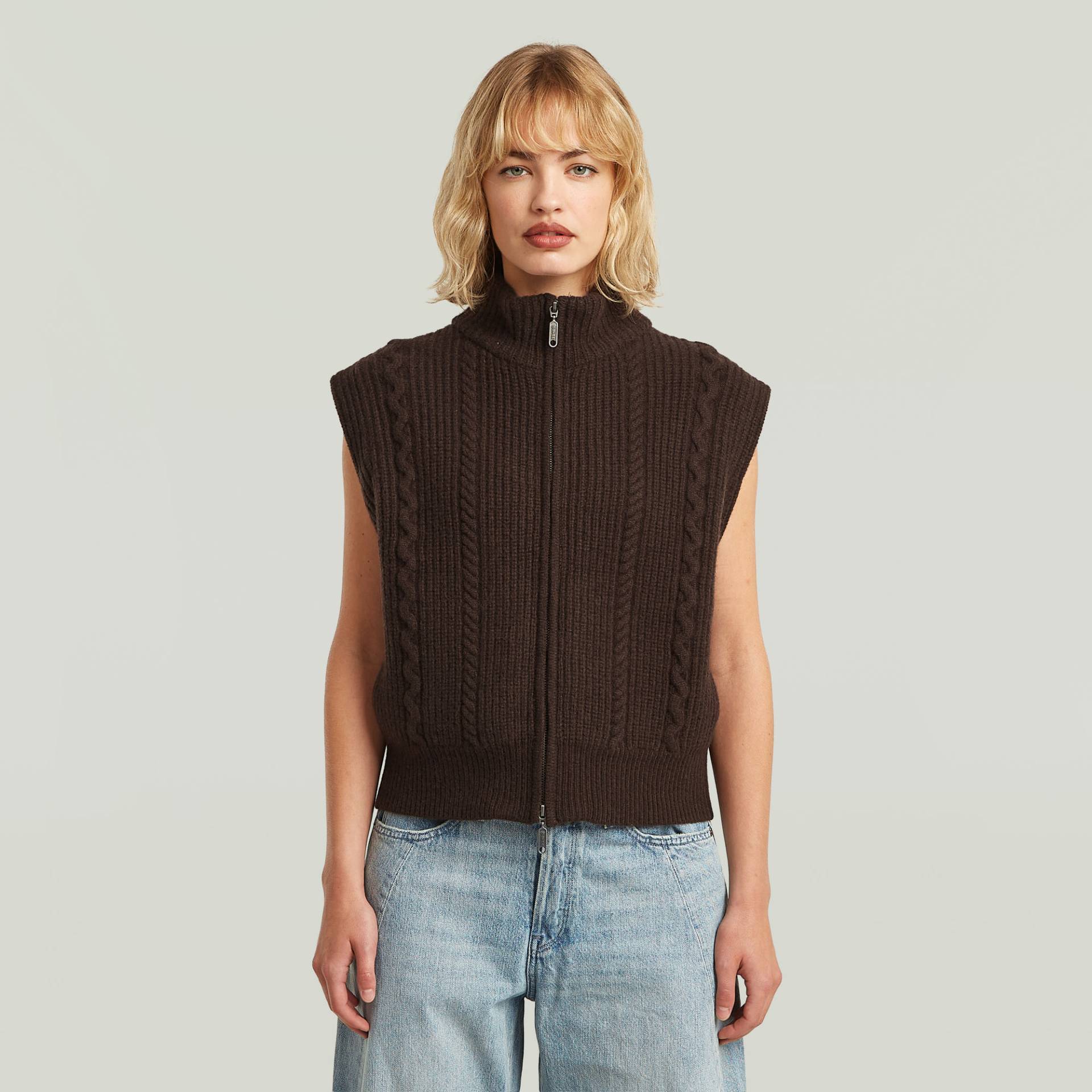 Cable Full Zip Vest Knit von G-STAR