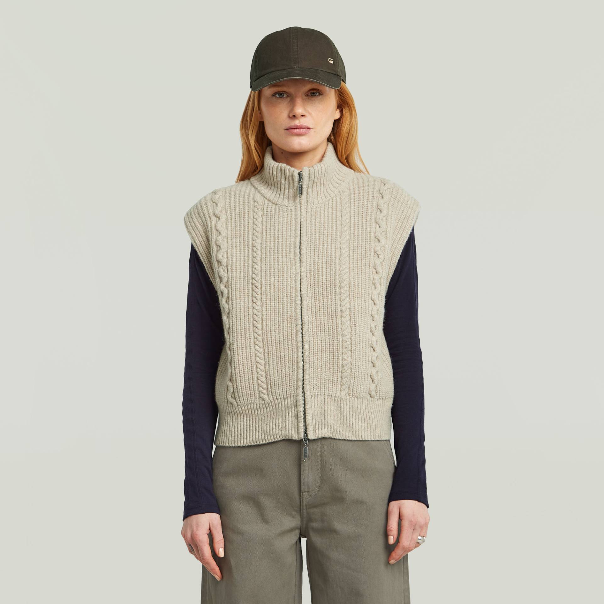 Cable Full Zip Vest Knit von G-STAR