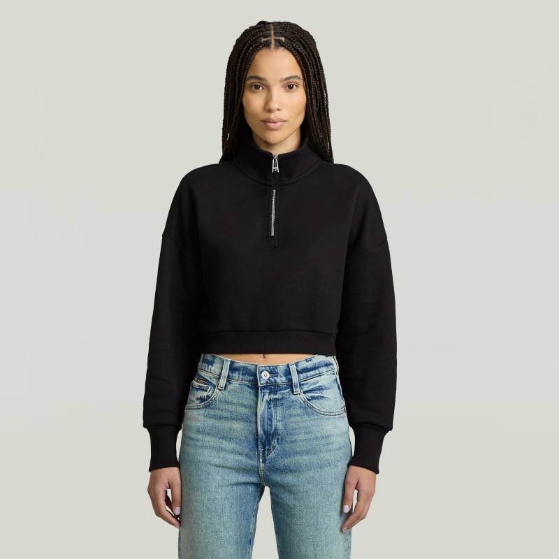 Cropped Half Zip Loose Sweatshirt von G-STAR