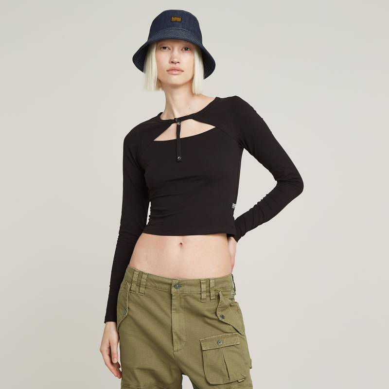Cropped Keyhole Slim Top von G-STAR