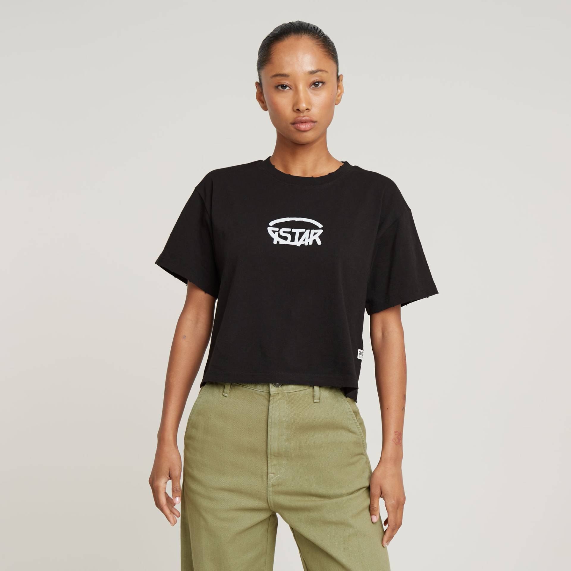 Cropped Logo Relaxed Top von G-STAR
