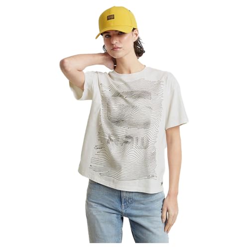 G-Star Damen Faux Embro Loose Top, Grau (lt Chalk D25030-D609-1284), XL von G-STAR RAW