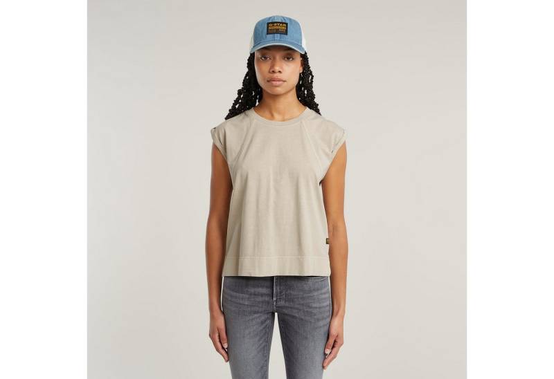 G-STAR Blusentop Back zip overdyed s\s t wmn von G-STAR