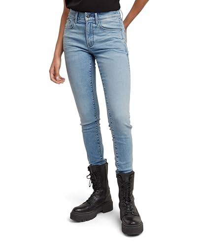 G-Star Damen 3301 Skinny Jeans, Blau (lt Aged D05175-8968-424), 26W / 32L von G-Star Raw