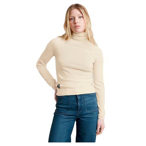 G-STAR Damen Core Slim Turtle Neck Knitted Sweater Weiß (Chalk D25510-D847-127) XS von G-STAR