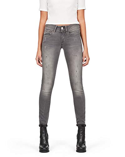 G-STAR Damen Lynn Mid Skinny Jeans Skinny, Blau (lt aged destroy D06746-6132-1243), 27W / 34L von G-STAR