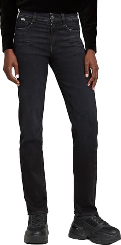 G-Star Damen Strace Straight Jeans, Blau (Worn in Black Vortex D23951-A634-G730), 28W / 32L von G-Star Raw