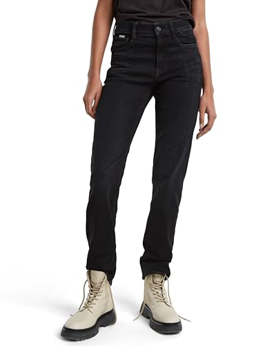 G-Star Damen Strace Straight Jeans, Blau (Worn in Black Vortex D23951-A634-G730), 29W / 32L von G-Star Raw