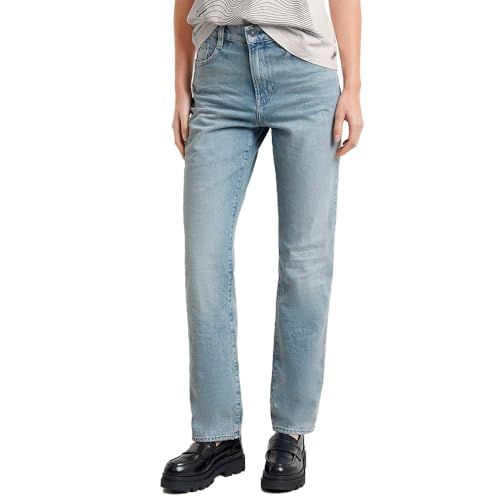 G-STAR Damen Viktoria High Straight Jeans, Blau (Antique Faded Icecap D23959-D434-G922), 32W / 32L von G-STAR