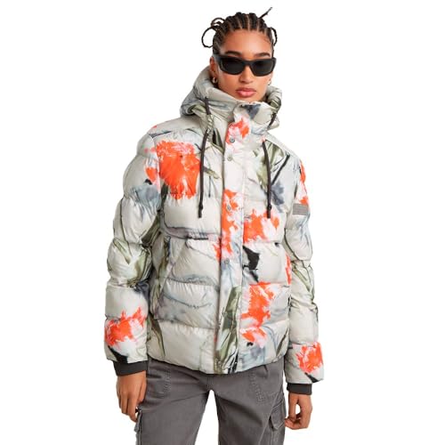 G-Star Damen Whistler Short Puffer, Mehrfarben (dk talc liquid layers D25186-C441-G884), L von G-STAR