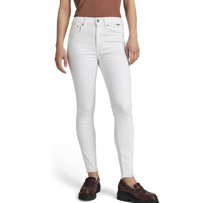 G-STAR Gerade Jeans RAW 3301 Skinny Ankle Jeans Elto Weiß (1-tlg) Weiß Superstretch Damen Denim 25W/30L von G-STAR