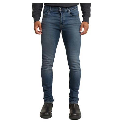 G-Star Herren 3301 Slim Jeans, Blau (Worn in Yukon Blue 51001-D875-G321), 33W / 34L von G-Star Raw
