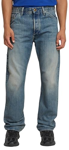 G-STAR Herren Dakota Logger Regular Straight Jeans, Blau (Vintage Pioneer D26310-D499-H121), 32W / 32L von G-Star Raw