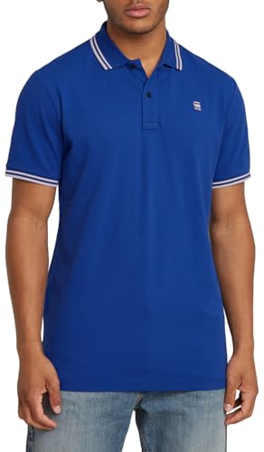 G-Star Herren Dunda Slim Stripe Poloshirt, Blau (Pilot D17127-5864-1235), L von G-Star Raw