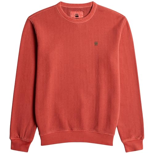 G-STAR Herren Overdyed Sweater Rot (Rusty red gd D25891-D688-G705) M von G-STAR