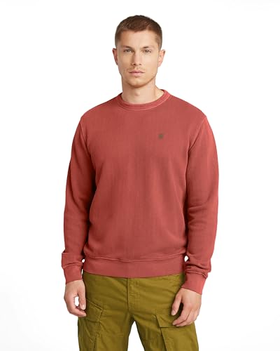 G-STAR Herren Overdyed Sweater Rot (Rusty red gd D25891-D688-G705) XL von G-STAR