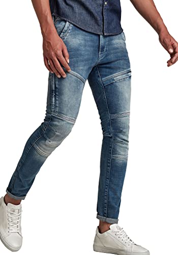 G-STAR Herren Rackam 3D Skinny Fit Jeans, Verblasster klarer Himmel, 32W / 32L von G-STAR RAW