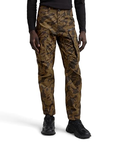 G-STAR Herren Rovic Zip 3D Regular Tapered Hose, Mehrfarben (Shadow Olive Island camo D02190-D553-G739), 36W / 36L von G-STAR