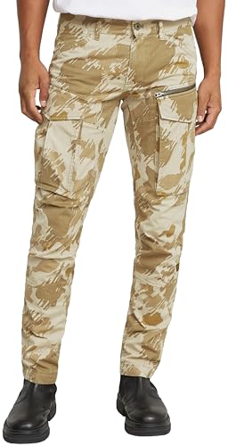G-STAR Herren Rovic Zip 3D Regular Tapered Pants Pants, Mehrfarben (Dk Brick Gd Glitch Beach Camo D02190-d955-h174), 32W / 34L von G-STAR