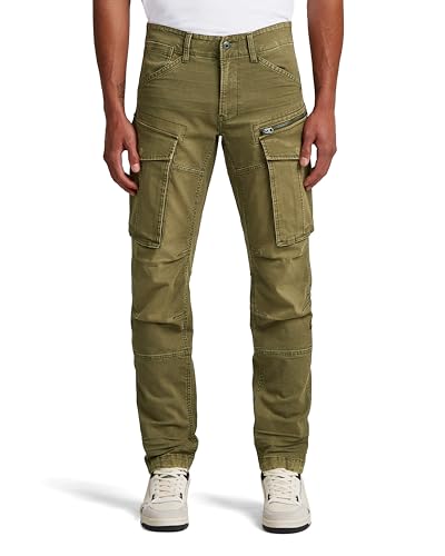 G-STAR Herren Rovic Zip 3D Regular Tapered Pants Pants, Grün (Vintage Dust Dark Olive D02190-e172-h516), 34W / 36L von G-STAR