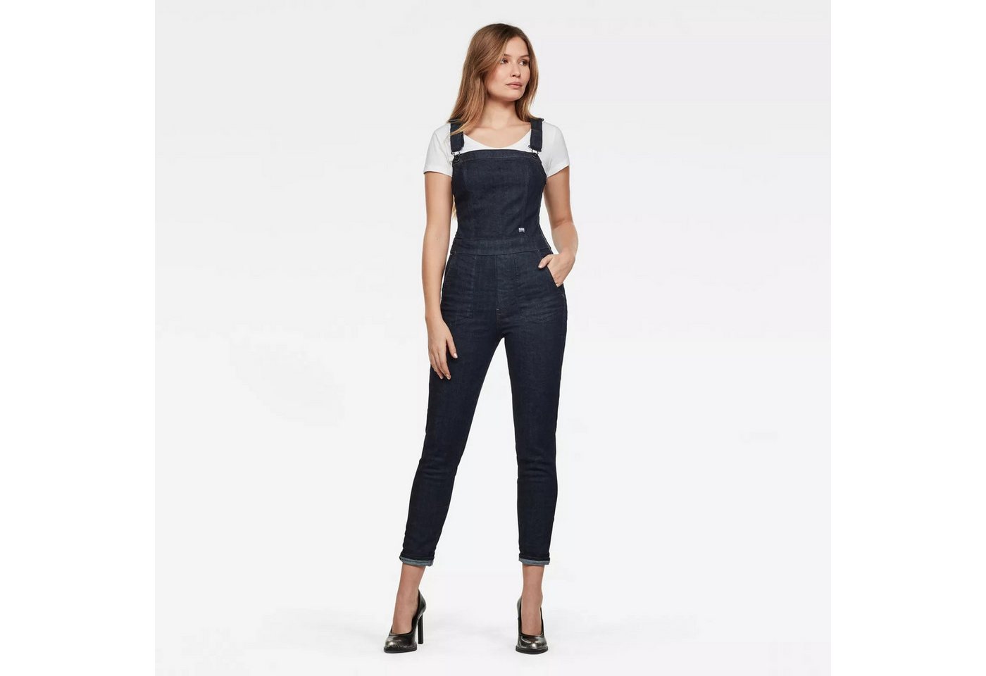 G-STAR Jumpsuit Damen Blau Denim Eyevi Slim Jumpsuit Womens 3D Raw Denim Größe: M (1-tlg) Eyevi Slim Jumpsuit wmn 3D Raw Denim Size M von G-STAR