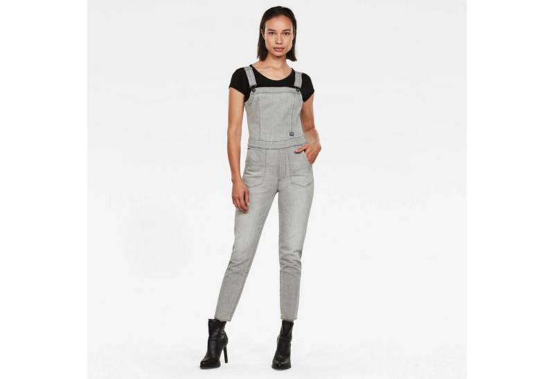 G-STAR Jumpsuit Damen Eyevi Slim wmn Sun Faded Pewter Grey Größe: XS (1-tlg) Verstellbare Träger, Maschinenwäsche von G-STAR