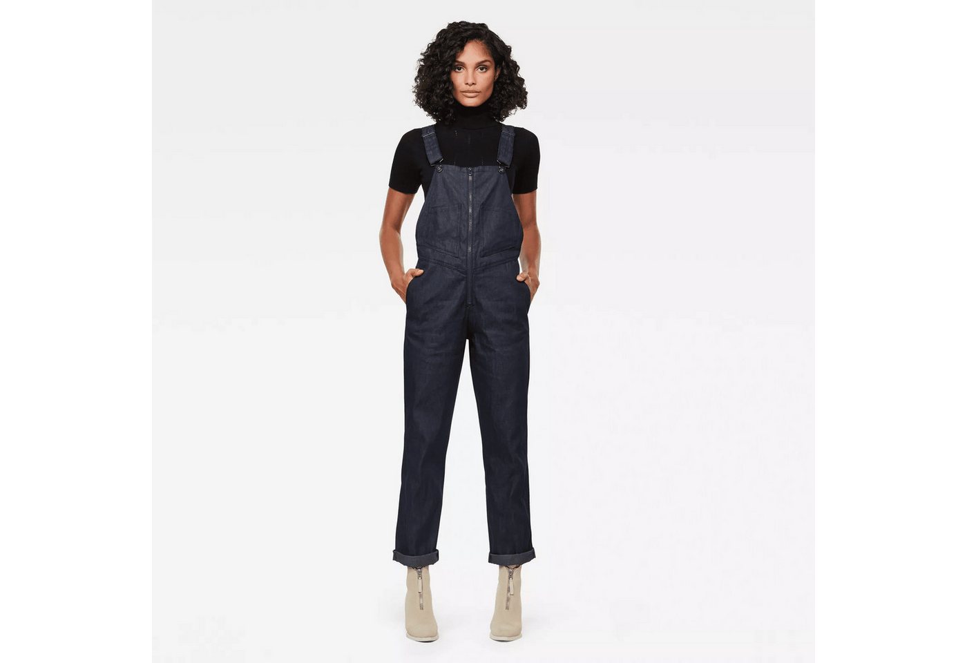 G-STAR Jumpsuit Damen Lintell Dnm Overall wmn RAW Denim Blau Overall Größe: S (1-tlg) Stretch-Denim, Maschinenwäsche von G-STAR